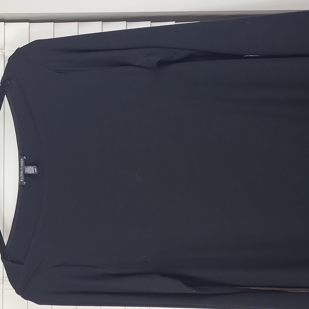 Eileen Fisher Classic Black Long Sleeve Dress. Size‎ M - Picture 3 of 10